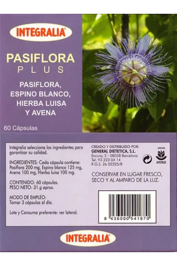 Integralia Pasiflora Plus 60 Caps