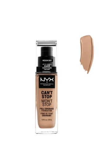 Nyx Can´t Stop Won´t Stop Full Coverage Foundation Medium Buff 30ml