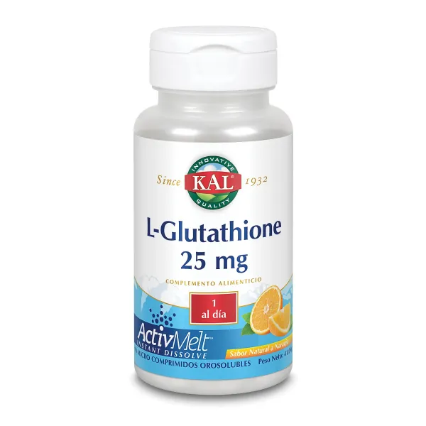 Kal L-Glutation 25 Mg 90 Comp Sublingulaes Naranja