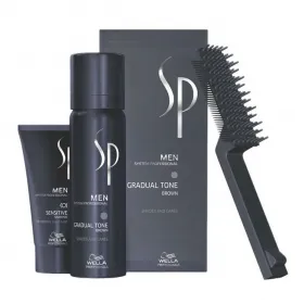 Wella Men Gradual Tinte Marron 60ml Champu 30ml Peine 1u