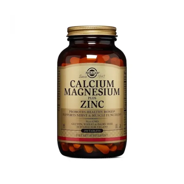 Solgar Calcium Magnesium Plus Zinc 250 Tablets