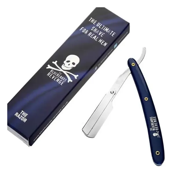 Blue Handle Shavette With Logo