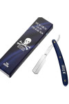 Blue Handle Shavette With Logo