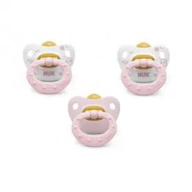 Nuk Rose & Blue Soothers T.2 Colour Rose Latex 6-18 Months 3 Units