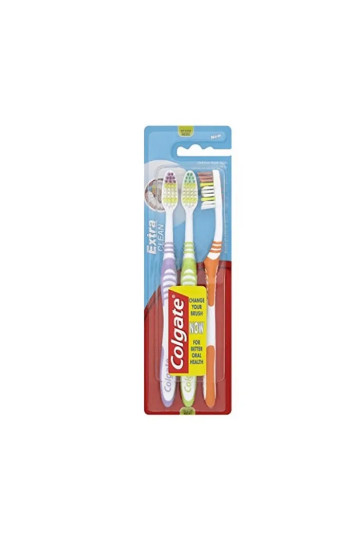 Colgate Extra Clean Medium Toothbrush 3 Units