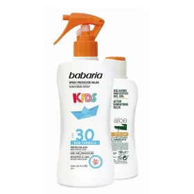 Babaria Sun Kids Sunscreen Lotion Water Resistant Spf30 Spray 200ml Set 2 Pieces