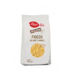 Granero Fideos De Maiz y Arroz Sin Gluten Bio 500g