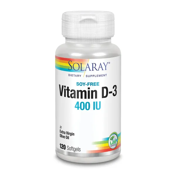 Solaray Vitamina D3 400 Ui 120 Perlas