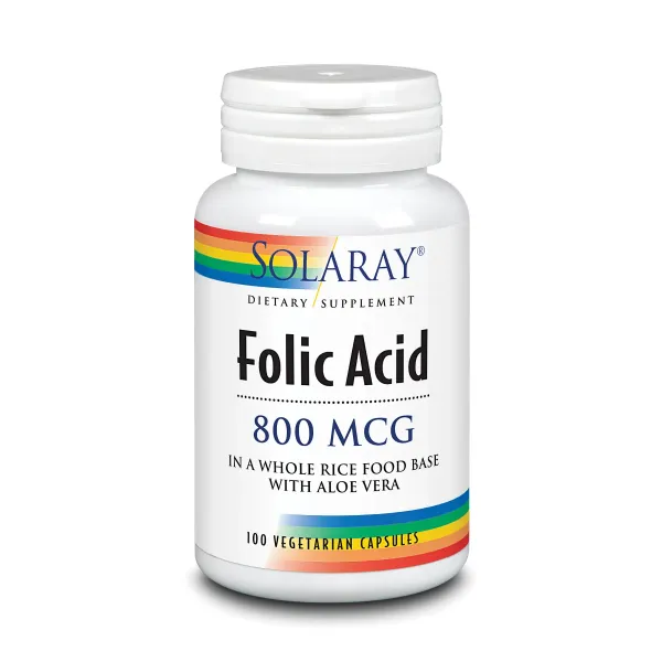 Solaray Acido Folico 800 Mg 100 Vcaps
