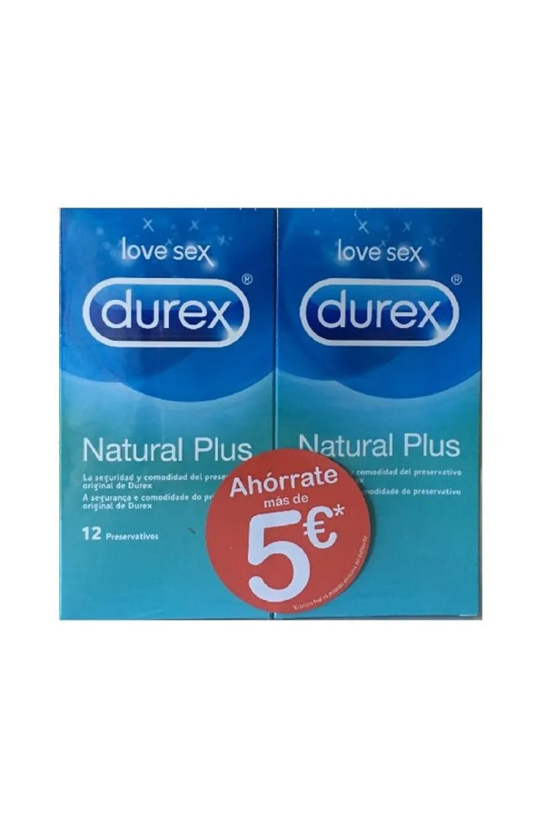 Duplo Durex Natural Plus 2 Uds