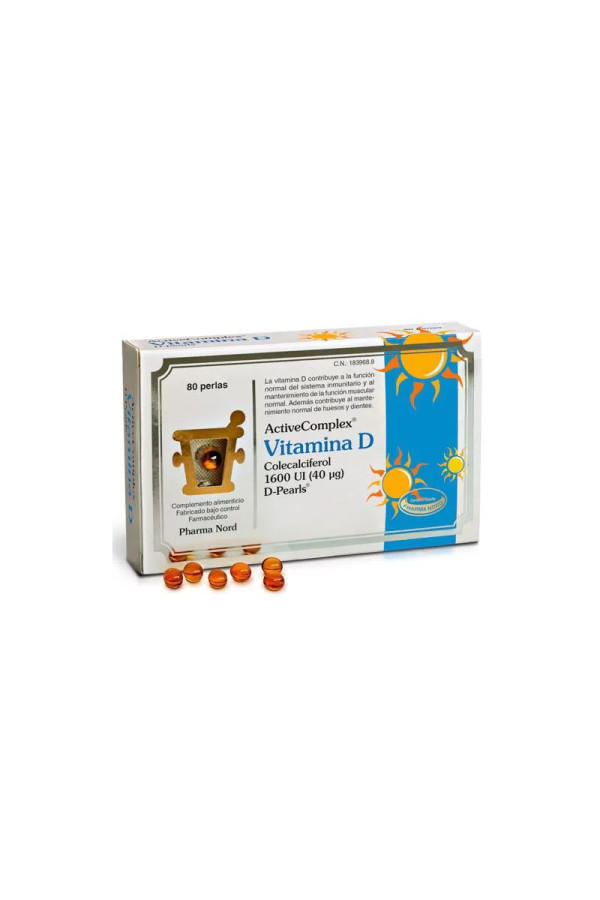 Active Complex Vitamin D 1600UI. 80 Pearls