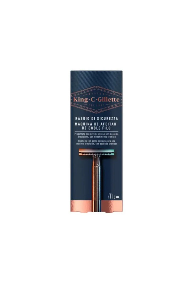 Gillette King Double Edge Shaver 5 Refills