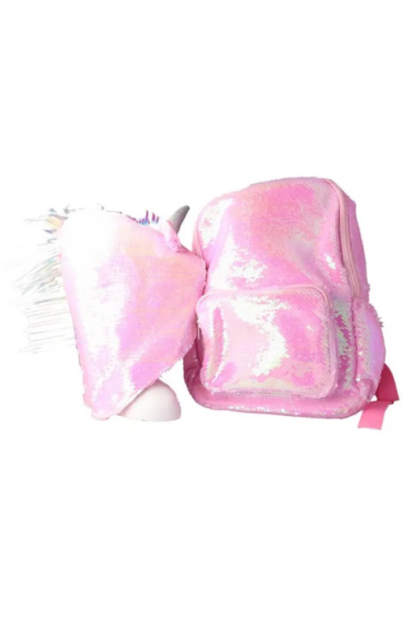 Inca Unicorn Reversible Sequin Backpack With Hat