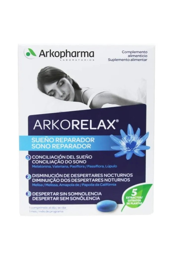 Arkorelax Sleep Plants + Melatonin 30 Tablets