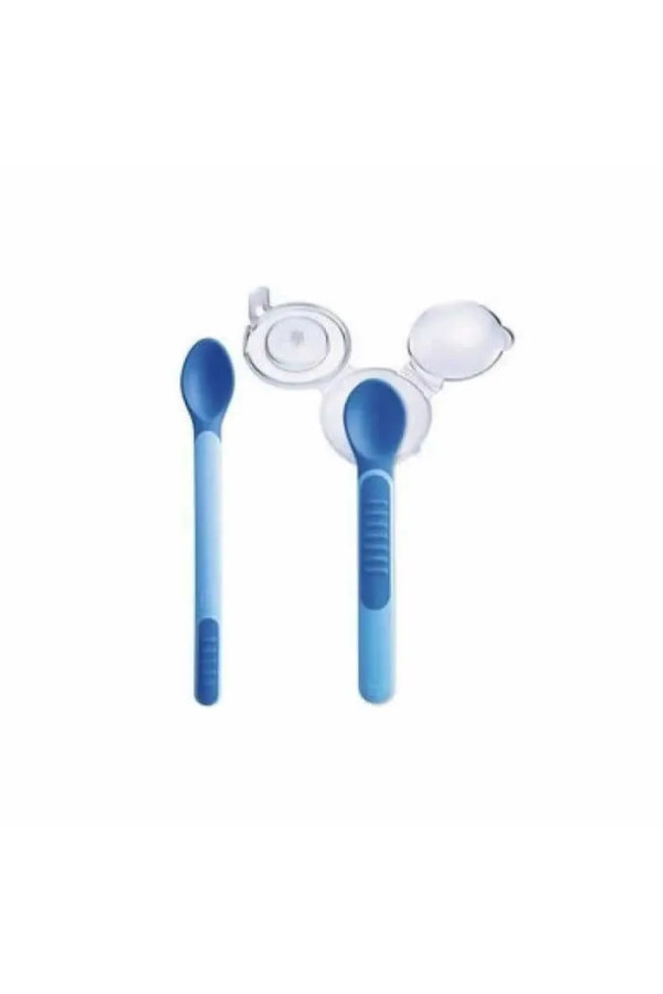 Mam Heat Sensitive Spoon 2 Units Blue