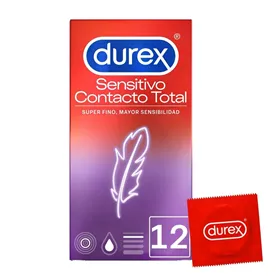 Durex Sensitivo Contacto Total 12 Preservativos