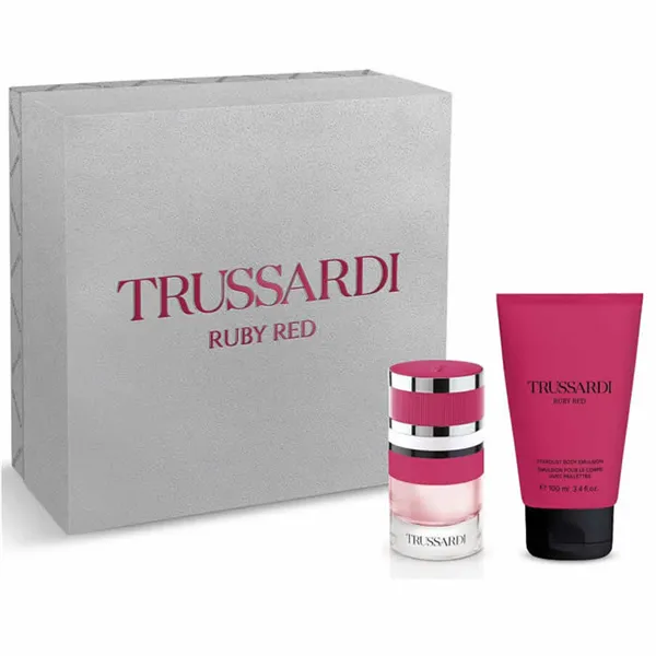 Trussardi Ruby Red Eau De Perfume Spray 60ml Set 2 Pieces
