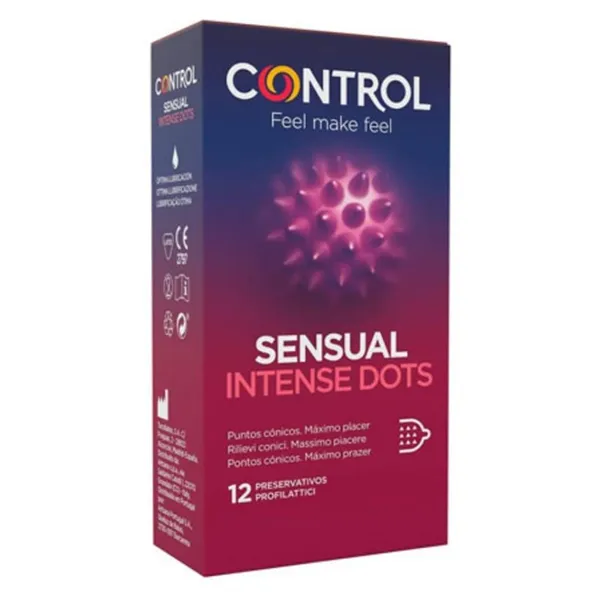 Sensual Control Intense Dots 12 Préservatifs