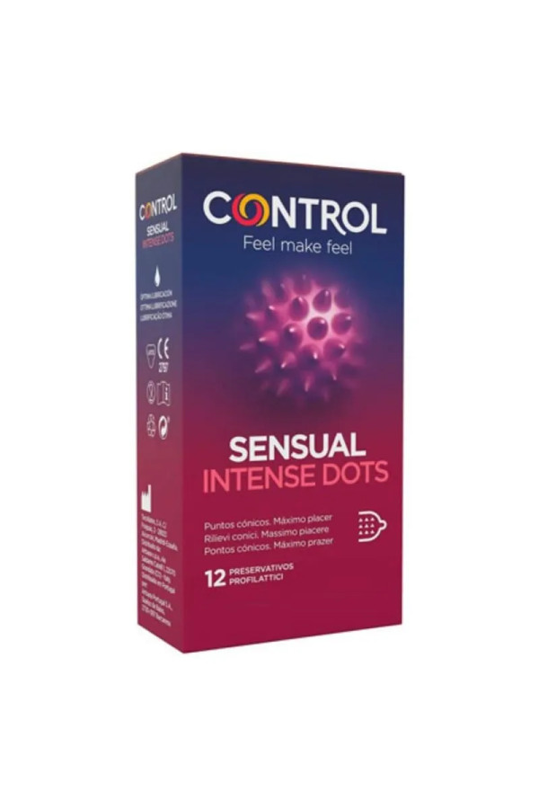 Sensual Control Intense Dots 12 Préservatifs