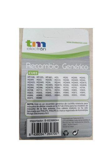 Shaving Head TM Electron