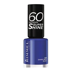 Rimmel London 60 Seconds Super Shine Nail Lacquer 828 Danny Boy Blue 