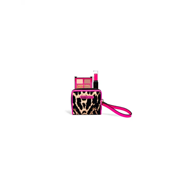 Magic Studio Powerful Cosmetics Magic Studio Pink Safari Cartera 4 Sombras Barra De Labios