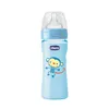 Chicco Silicone Bottle 250ml Blue Medium Flow 2m