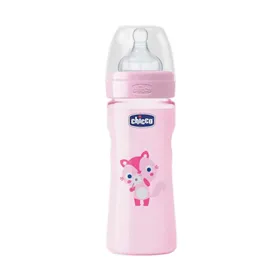 Chicco Biberon Wp Pp Pink 250 Silicone Medium Flow