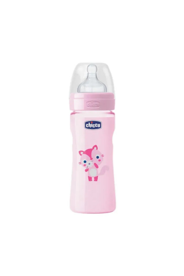 Chicco Biberon Wp Pp Pink 250 Silicone Medium Flow